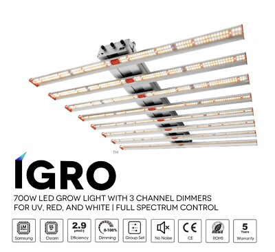 #ad IGRO 700W Full Spectrum LED Grow Light for Indoor Plants $299.99