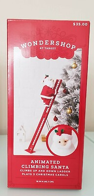 #ad Small Climbing Santa Decorative Figurine Red Wondershop caucasian white $29.95