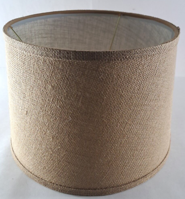 #ad Vintage Look Lamp Shade Brown Weave Fabric Woven Retro 12quot; Diameter $26.50