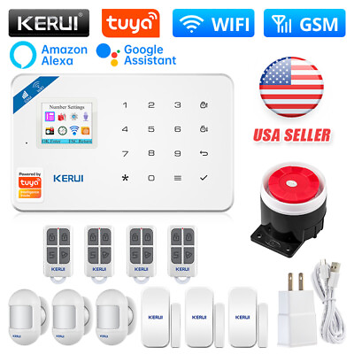 #ad WIFI Tuya APP GSM Security Alarm System Home Anti theft Burglar Motion Detector $30.99