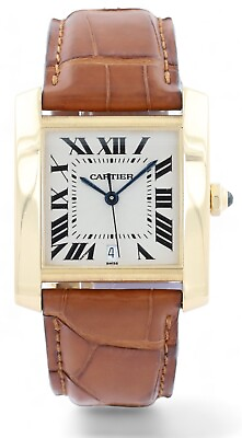 #ad CARTIER TANK Francaise Automatic 18ct Yellow Gold Date Mid Size 28mm 1840 GBP 4500.00