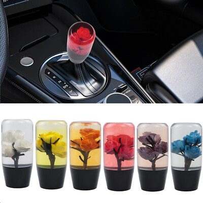 #ad VIP 10CM JDM Clear Real Flowers Manual Gear Stick Shift Knob Lever Shifter $20.00