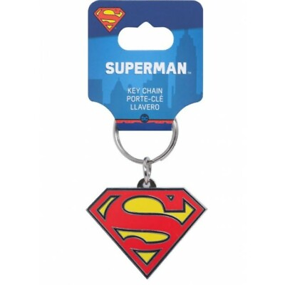 #ad superman logo dc comics super hero metal ring zipper hook key chain $24.99