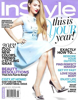 #ad In Style Magazine Amanda Seyfried Fashion Beauty Resolutions Home Decor 2013 $20.66