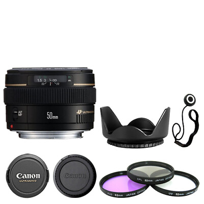 #ad Canon EF 50mm f 1.4 USM Lens Deluxe Accessory Kit $229.95