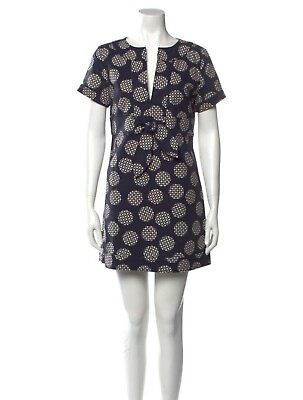 #ad RED Valentino Blue Printed Mini Dress Size 6 Designer Size 44 $150.00