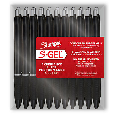 #ad 22 PACK Sharpie S Gel Gel Pens Medium Point 0.7 mm Black Ink Gel Pen $18.97