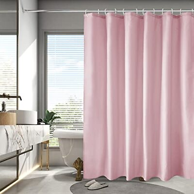 #ad AooHome Extra Long Shower Liner Polyester Solid Color Shower Curtain with Hoo... $28.72