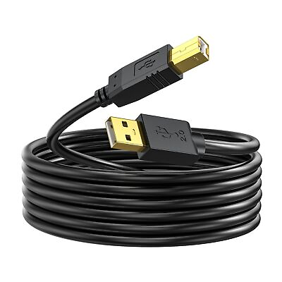 #ad Printer Cable 25 ft USB Printer Cable Cord Type A Male to B Male Printer USB Ca $20.50