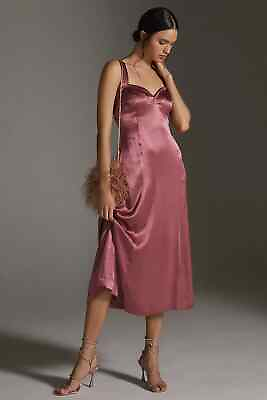 #ad New By Anthropologie Cross Back Midi Dress Size 12 MSRP: $228 $96.00