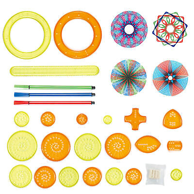 #ad 27 PCS Spirograph Geometric Drawing Design Set Creativity Kit Kids Art Gift Set $13.91
