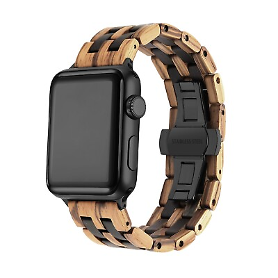 #ad Wood Band for Apple Watch Band 38 40 41 42 44 45 49mm Series Ultra 1 8 $26.60