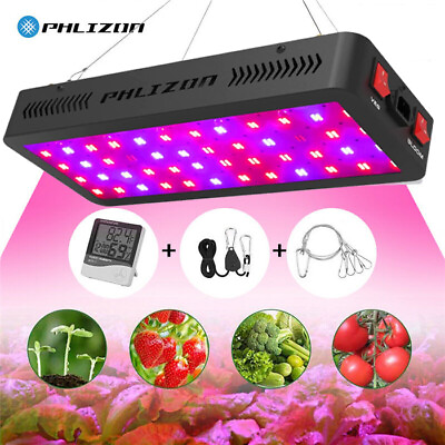 #ad Phlizon 600W LED Grow Light Full Spectrum Indoor Plant Lamp Panel Veg Bloom Grow $55.28