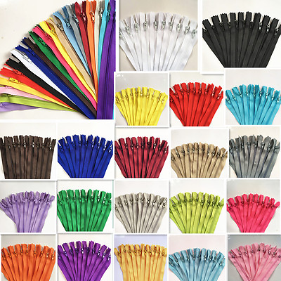 #ad 3# 50pcs Closed Nylon Zippers Tailor Sewing Craft（8 24 Inch）color U PICK ！ $7.99