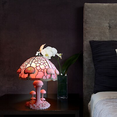 #ad Colored Resin Flower Mushroom Series Table Lamp Table Lamp Night Lamp 5.9 In $20.49