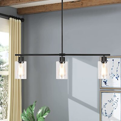 #ad #ad Farmhouse Chandelier Ceiling Fixture Glass Pendant Light Kitchen Island Lamp US $74.99