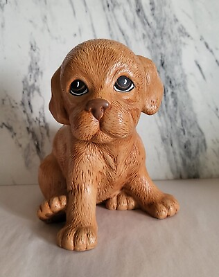 #ad Vintage Dog Figurine Ceramic 6quot; Puppy Cute Hand Painted $10.00