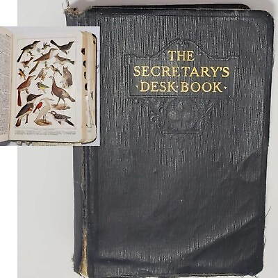 #ad THE SECRETARYS DESK BOOK 1933 Color Prints Thumb Tab Index Reference Vintage $19.99