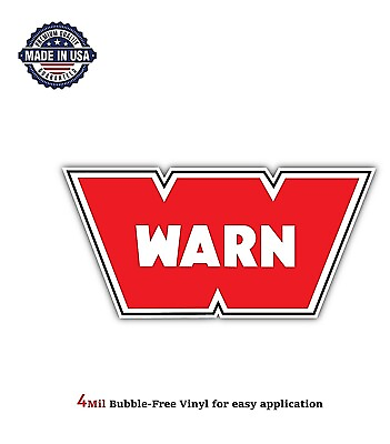 #ad WARN POWERSPORTS LOGO VINYL DECAL STICKER CAR BUMPER 4MIL BUBBLE FREE US MADE $21.99