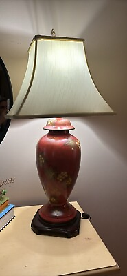 #ad Asian Style Lamps Vintage Heavy Duty Matching Pair $250.00
