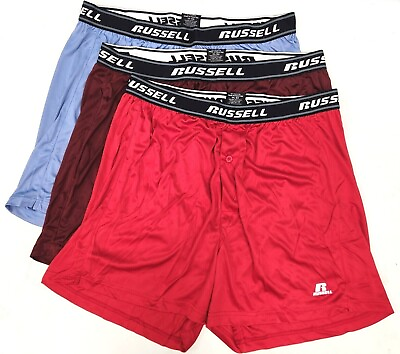 #ad Big amp; Tall Russell Quick Dry Boxer Shorts Underwear 3 Pack 2X 3X 4X 5X $19.99