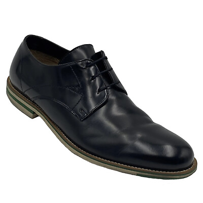 #ad Wall Water Derby Shoes Men#x27;s US 11 1 2 Leather Lace Up Black Made In Italy $39.95