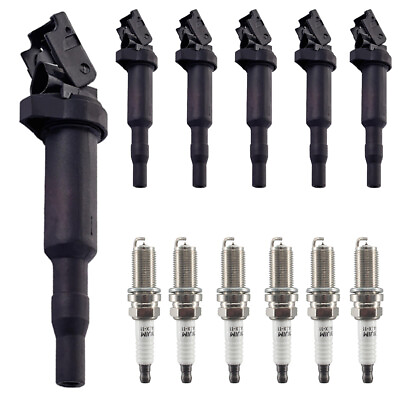 #ad 6X Ignition Coils 6X Iridium Spark Plugs For BMW 128i 328i 525i 528i Z4 3.0L $91.00