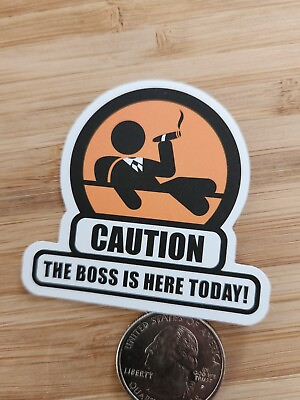 #ad Boss Sticker Laptop Sticker Decal Funny Sticker Joke Gag Comedy Fun $1.05