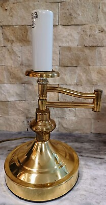 #ad Vintage Brass Articulating Desk Table Lamp 11 3 8quot; $27.00