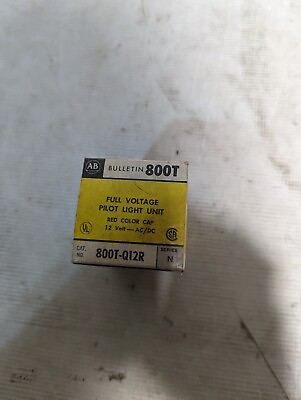 #ad Allen Bradley 800T Q12R Series N Full Voltage Pilot Light Unit 12V $99.99
