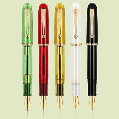 #ad NEW Jinhao 9013 Fountain Pen Heartbeat Nib F 0.5mm M 0.7mm Office Writing Pen $12.99