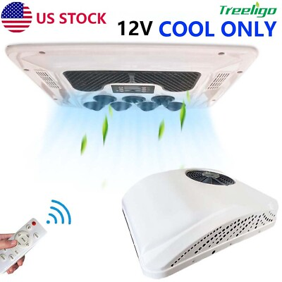#ad 12V Camper RV Air Conditioner Kit Rooftop Trailer Electric AC Unit Cool Only $643.99