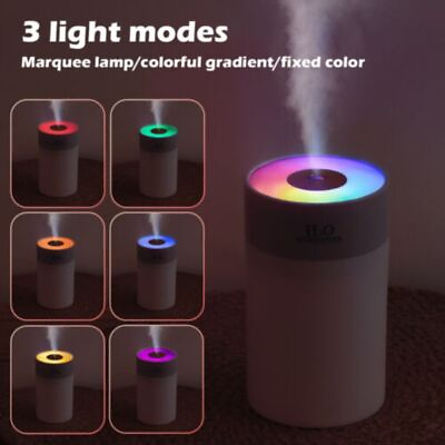 #ad Bedroom Home Relax Defuser LED Night Light Aroma Oil Air Diffuser Humidifier $12.01