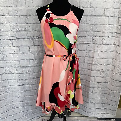 #ad New York amp; Co layered floral print shift dress w belt sz S $30.00