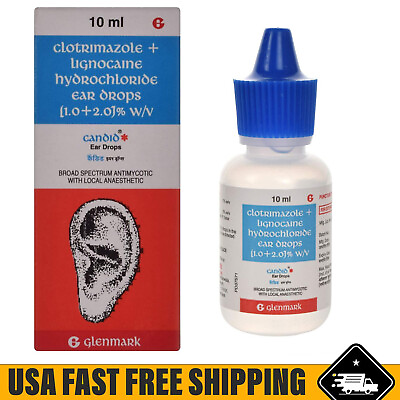 #ad Candid Ear Drop For treatment of Fungal Infections in the ear 10 ML EXP2025 USA $9.99