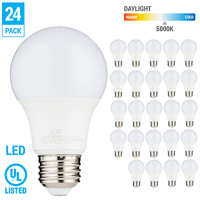 #ad 24 Pack LED A19 Bulb 9W 60W Equivalent Non Dimmable 5000K Daylight Medium E26 $41.00