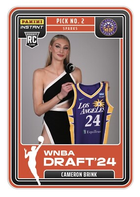#ad 2024 Panini Instant Cameron Brink #2 Pick WNBA LA Sparks PreSale Avg35Dwait $6.64