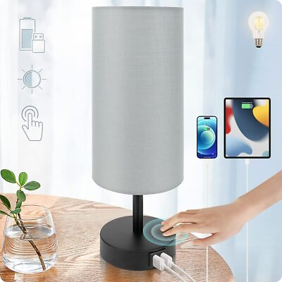 #ad Bedside Lamp with USB Port Touch Control Table Lamp for Bedroom 3 Way Dimma... $38.17
