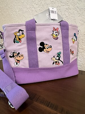 #ad New Disney Mickey amp; Friends Lavender Mini Tote Bag Minnie Daisy Donald Chip Dale $62.00
