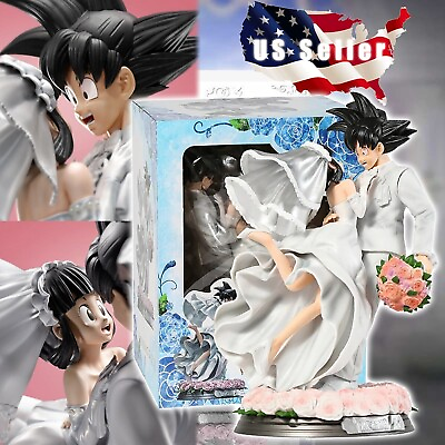 #ad Anime Figure 31cm Son Goku and Chichi Marry Wedding $99.99