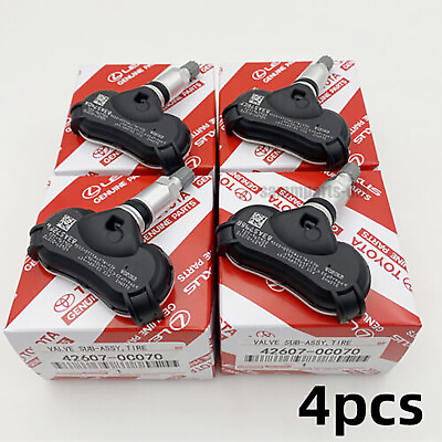 #ad 4X Genuine 42607 0C070 08010 TPMS Tire Pressure Sensors For Toyota Sienna Tundra $43.00