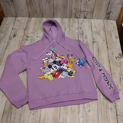#ad DISNEY Mickey and Friends Women#x27;s Size X Large Fleece Hoodie Pullover Sweater $19.99