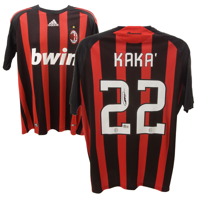 #ad Kaka Signed AC Milan Home Soccer Jersey #22 Beckett COA $419.99