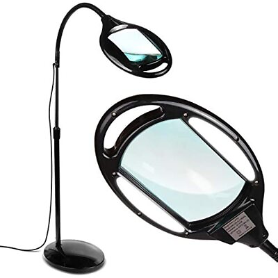 #ad Hands Free Magnifier with Bright LED Light for Reading Magnifying Floor Lamp $149.99