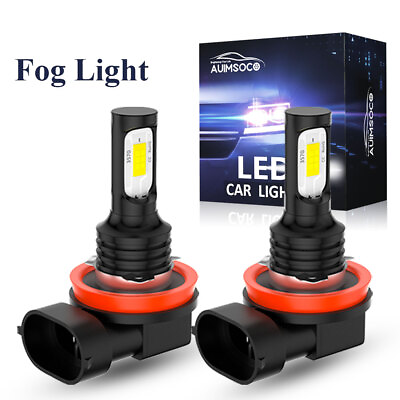 #ad H11 LED Fog Light For 2014 2021 Toyota Tundra 6500K Super White High Power Lamps $16.99