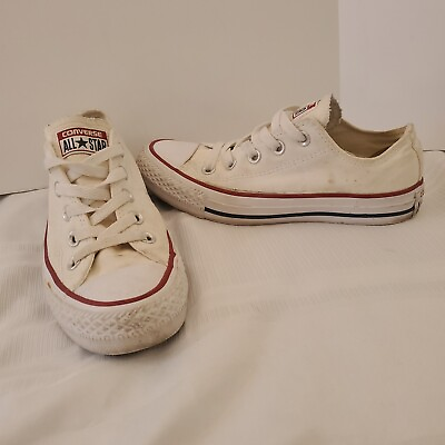 #ad Converse All Star Chuck Taylor All White Low Top Shoes M7652C Size M3 W5 GOOD $14.99