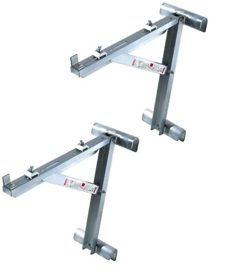 #ad 1 pair WERNER AC10 20 02 Aluminum Long Body Ladder Jacks 20quot; Wide Plank $120.00