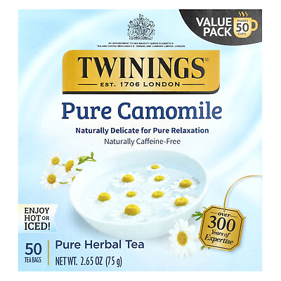 #ad Pure Herbal Tea Pure Camomile Caffeine Free 50 Tea Bags 2.65 oz 75 g $13.75