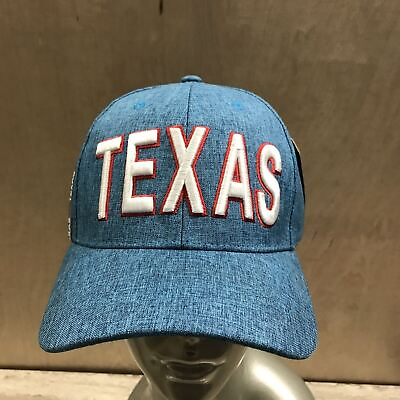 #ad Texas Adjustable Strapback Hat Baseball Cap Blue Embroidered $9.99