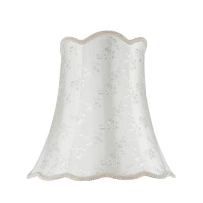 #ad Aspen Creative Corporation Bell Lamp Shade 16quot; Floral Design Transitional Ivory $84.13